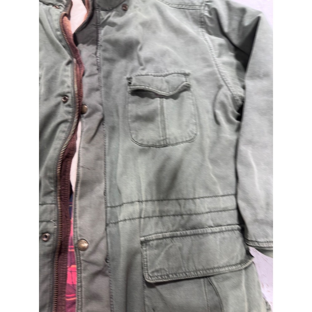 Vintage American Eagle Outfitters Canvas Field Jacket Olive Green Distressed L - Picture 9 of 10